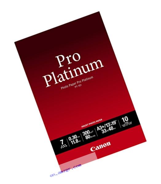 Canon Photo Paper Pro Platinum, 13 x 19 Inches, 10 Sheets (2768B018)
