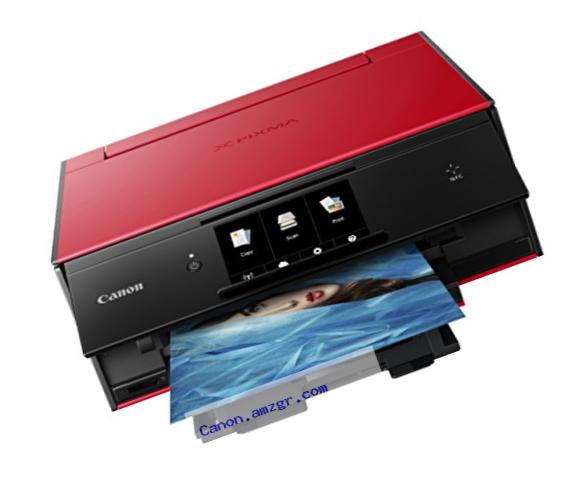 Canon TS9020 Wireless All-In-One Printer with Scanner and Copier: Mobile and Tablet Printing, with AirPrint and Google Cloud Print Compatible, Red